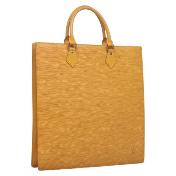 LOUIS VUITTON Epi Sac Plat Hand Bag Yellow M52079 LV Auth BD944